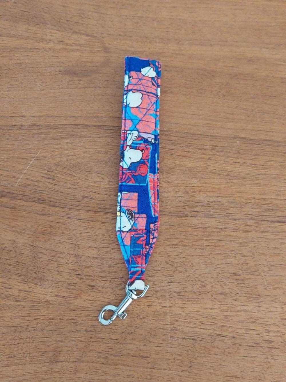 Peanuts Snoopys house vera bradley and Woodstock lanyard with blue and red plaid